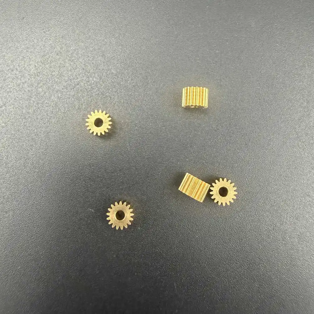 5Pcs/Lot 0.3M Brass Spur Gear 17T 1.98mm Bore 4mm Height OD 5.7mm Precision Metal Gear for RC Robot DIY Model Parts 17 Teeth 2A