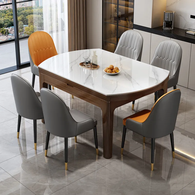 Folding Wooden Dining Tables Square Extendables Round Restaurant Dining Tables Modern Luxury Nordic Mesas De Comedor Furniture