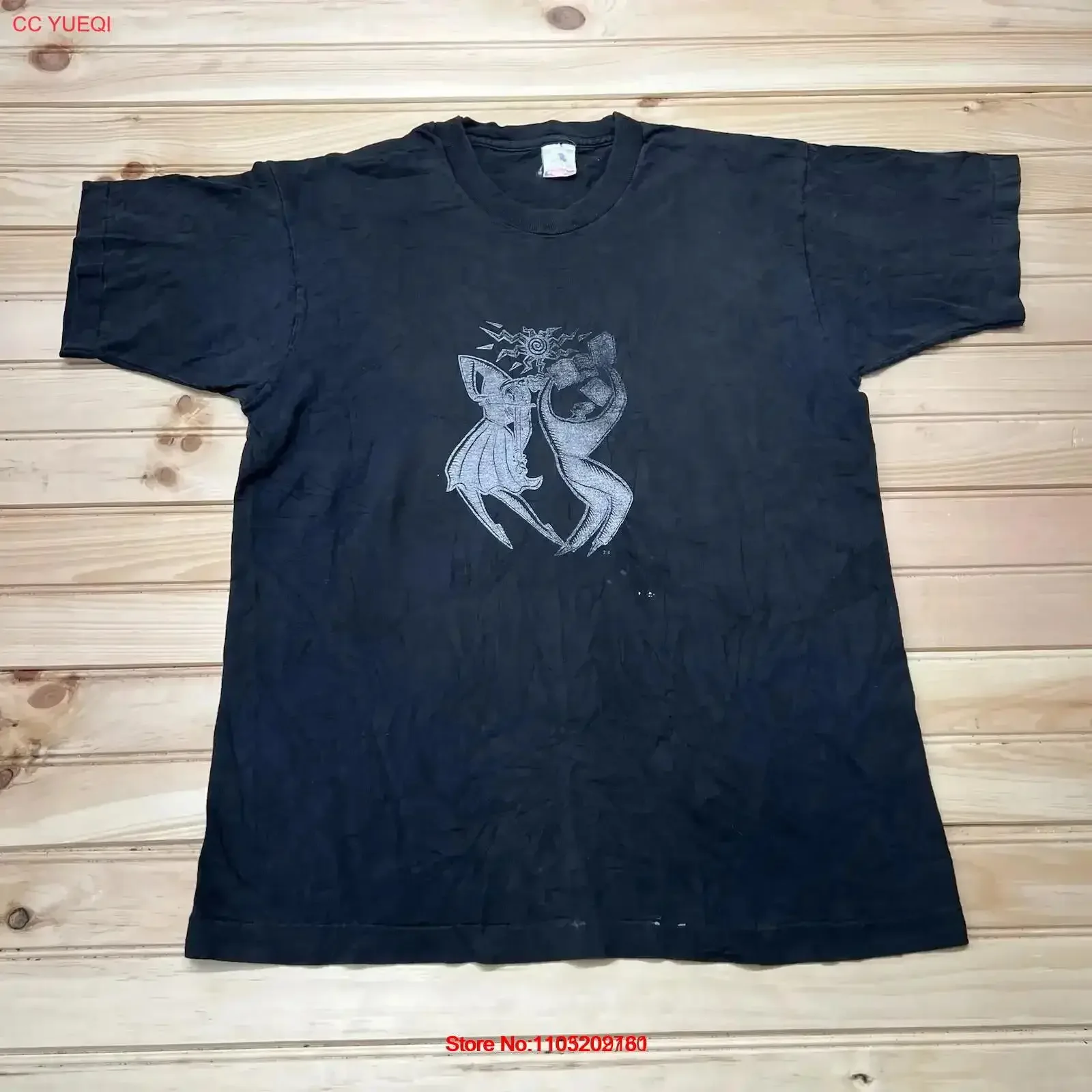 خمر 90s الحدود الكتب مجردة الرقص دايتون مكتبة تي شيرت حجم كبير غسلها أعلى للارتداء اليومي أنيق خمر