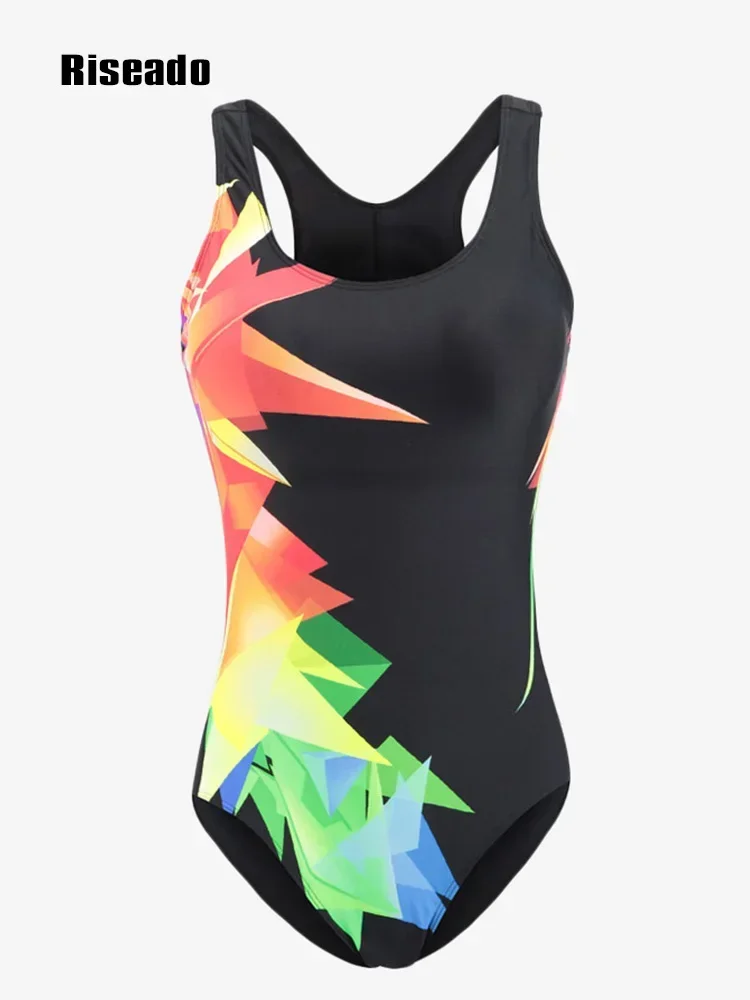 Riseado Swimwear Athletic One Piece Swimsuit - Racerback for Training, Sports, and Fitness