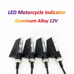 Universal Motorcycle Turn Signal Lights Moto LED Indicator Lamp Motocross Blinkers Aluminum Alloy Amber Flashers 12V New