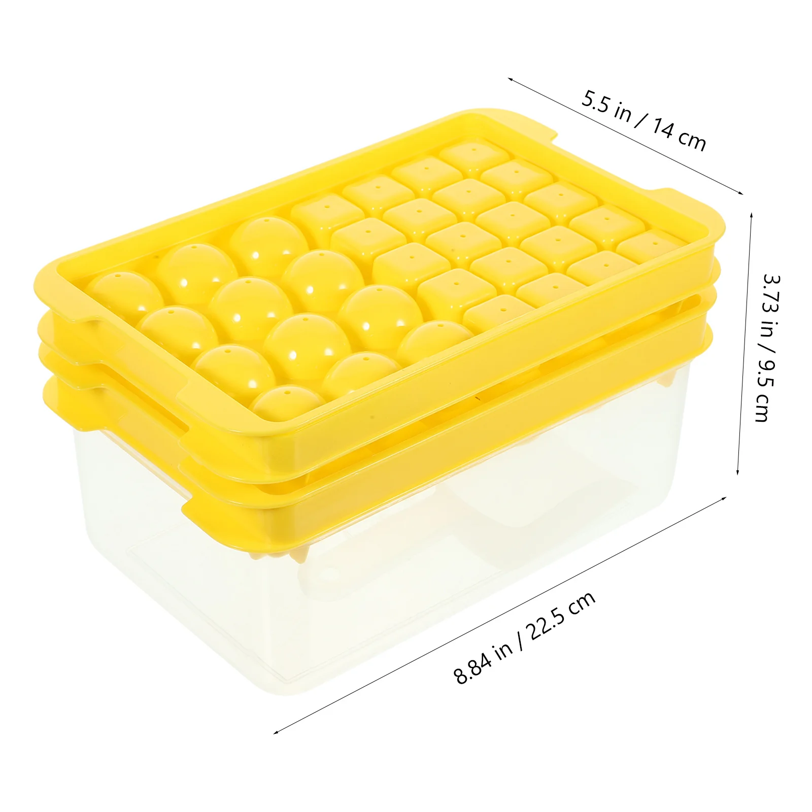 

1 Set Of Silicone Ball Mold Tray Double Layer Large Capacity Making Tool For Home Freezer Round Ice Cube Molds Shapes Quick