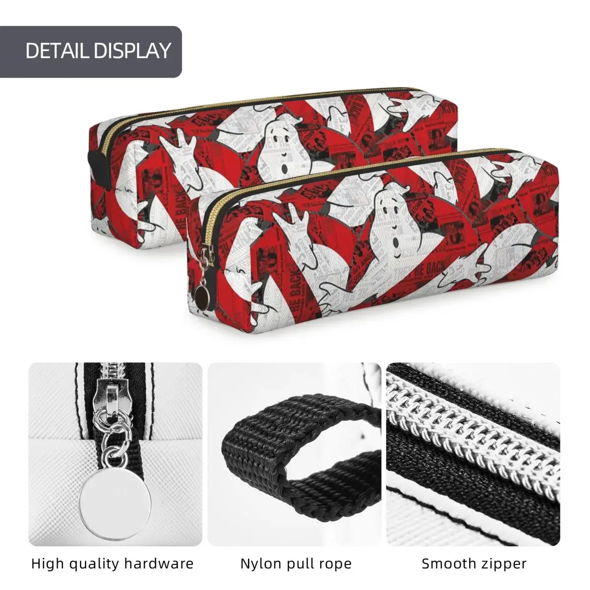 Ghostbusters 1984 Movie Cartoon Pencil Cases Big Capacity Pen Bags Pen Box For Boys Girls Stationery Pencil Pouch Cosmetic bag