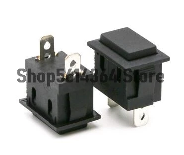 6A 2 Pin SPST Rectangle Momentary Push Botton Switch Red/Black Head 15*21MM KCD1-101 2pcs