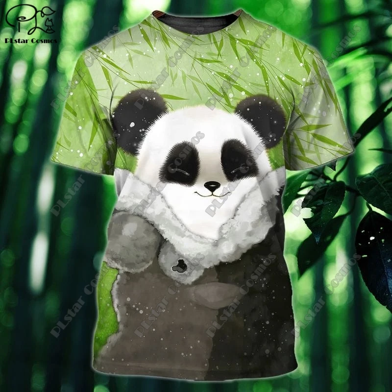 3D printing new animal series love panda art unisex clothing fun casual hoodie/sweatshirt/zipper/jacket/T-shirt X-5