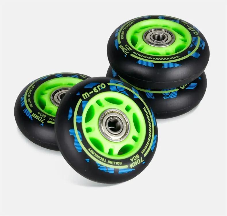 Micro Skate COSMOPatins à roues alignées Fitscroll pour débutants, taille réglable, 58mm, 70mm avec frein, confortables, adaptés pour enfants