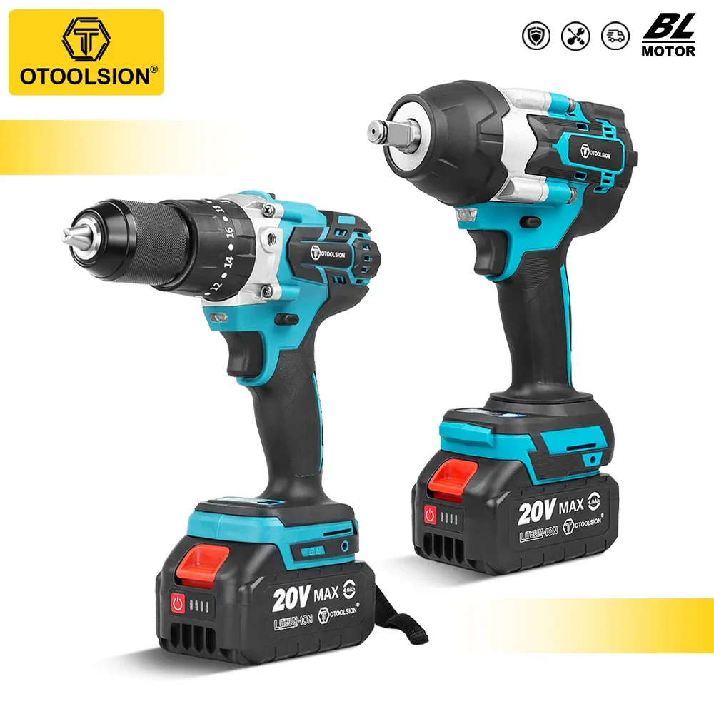 120Nm Brushless Impact Drill 1/2 Inch Cordless Electric Wrench Screwdriver Power Tool Compatible with Makita 18V Battery