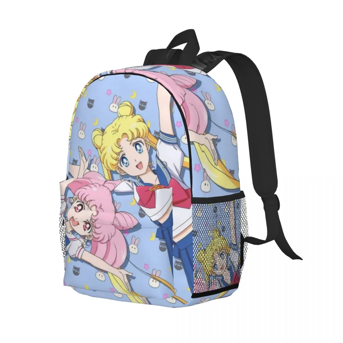 Sailor-Moon bedruckte, leichte, lässige Schultasche für Schule, Outdoor, Einkaufen, Büro, 38,1 cm