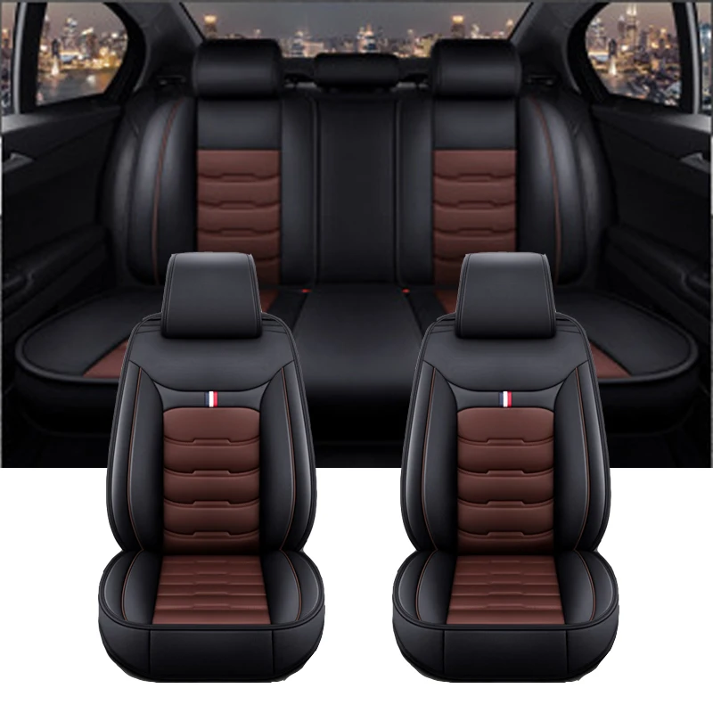 Full Coverage Durable Leather Car Seat Covers Universal For NISSAN Qashqai Juke Leaf Armada Altima Cube Dualis Tiida Bluebird view 2