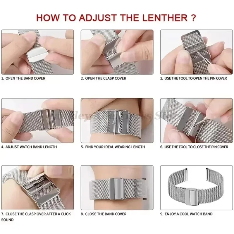 Pasek mediolański z szybkozłączką do uniwersalnej bransoletki DW 20mm 22mm 12mm 14mm 16mm 17mm 18mm 19mm 21mm 24mm 0.6mesh ze stali nierdzewnej