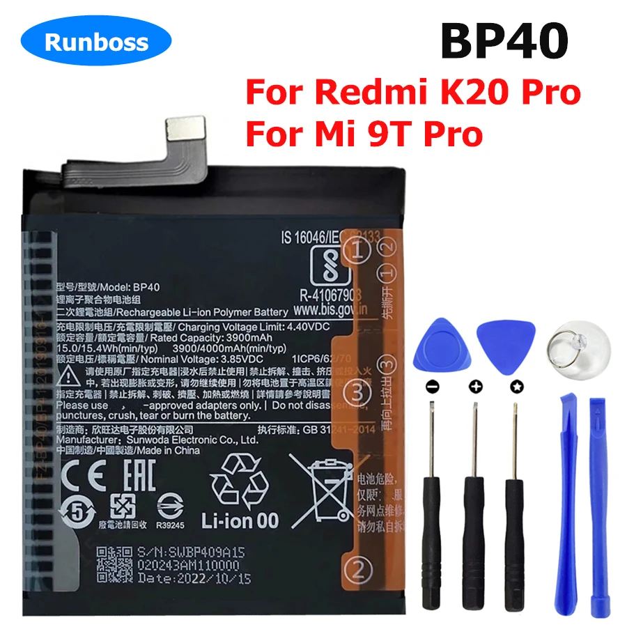 BP41 BP40 New Original Battery For Xiaomi Redmi K20 Pro Mi 9T Pro Mi9T Redmi K20Pro Premium Genuine Battery 4000mAh