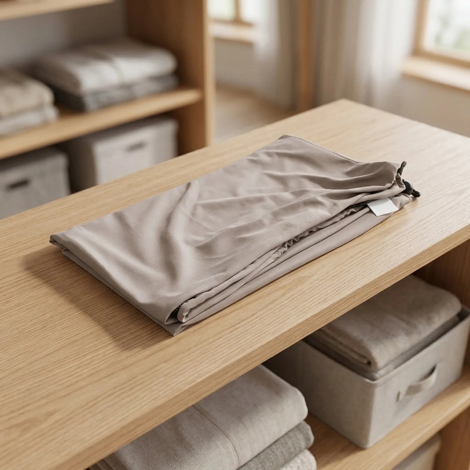 Elastic Drawstring Folding Bed Cover Designed for Mattress and Pillow Protection in Camping and Home Environments