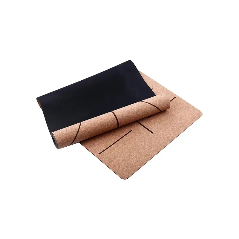 

YTYIN Non-Slip Light Soft Waterproof 3mm Thick Durable Personalized Eco Friendly Rubber Cork Yoga Mat SGS Certified Wood Color C