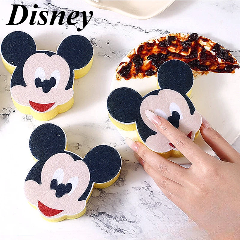 

New Cartoon Mickey Mouse Shape Dishwashing Cotton Soft Durable Sponge Cleaning Brushes Kitchen Cleaning POTS and Pans Accessory