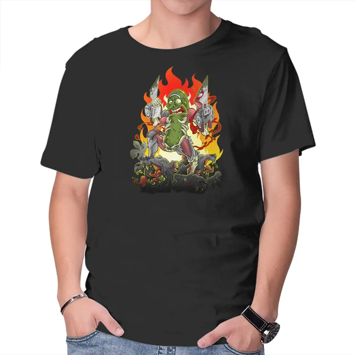 Pickle Carnage Anime Graphic T-shirts for Men Clothing Women Short Sleeve Tees New Arrivals Unisex Summer