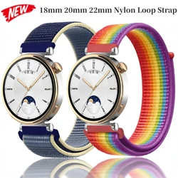 18mm 20mm 22mm Nylon Loop Strap for Huawei Watch GT4 41mm 46mm Comfortable Bracelet Wristband Samsung Galaxy Watch 6 5 4 3 Band