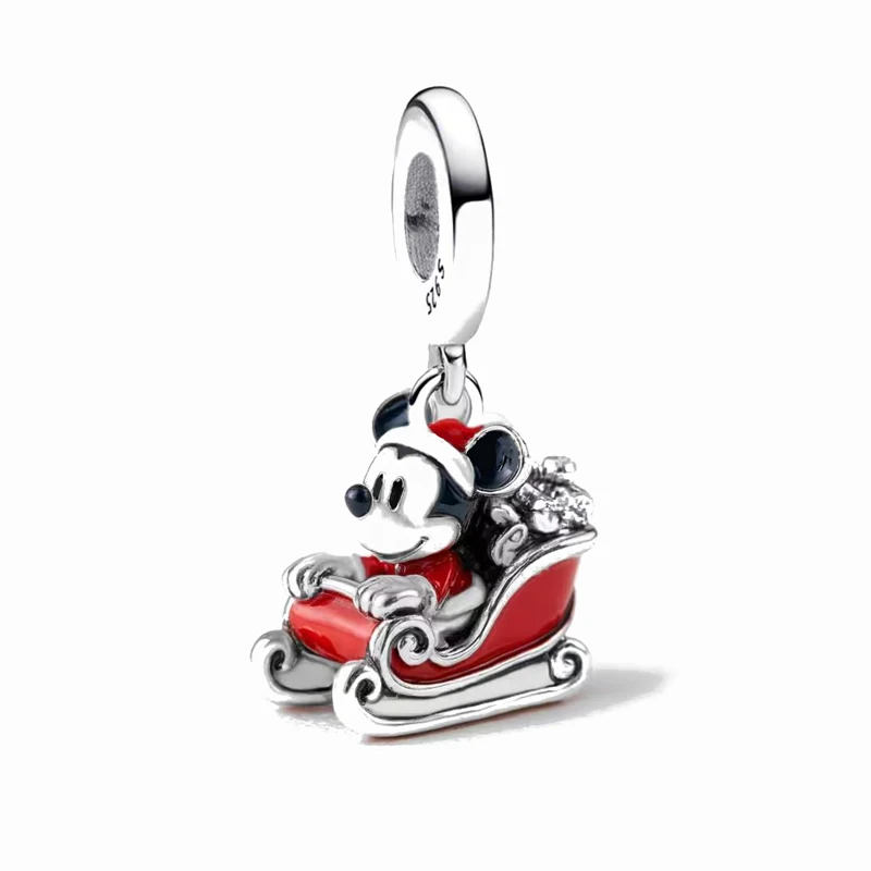 2025 جديد سحر Miniso ديزني حورية البحر بينوكيو الحرباء بلاتا دي لي 925 الفضة دلاية مجوهرات الخرز الأصلي النساء سوار