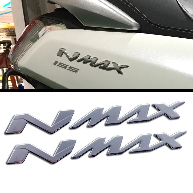 NMAX 3D Motorcycle Sticker Accessories LOGO Badge Chrome Soft Plastic Decals For Yamaha NMAX N MAX N-MAX 155 250 400 125