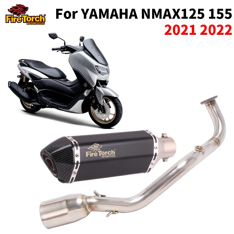 

Для Yamaha NMAX 125 155 NMAX125 NMAX155 2021 2022 полная система выхлопных газов для мотоциклов Мото модификация передней трубы с датчиком H2O