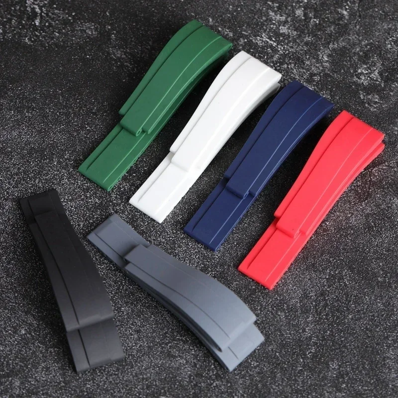 20mm Rubber Watch Band for Rolex Water Ghost Watch Strap for Daytona Submariner GMT High Quality Silicone Waterproof Bracelet