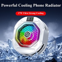 TH12 Pro 27W Semiconductor Phone Cooler Magnetic Ice Cooling Strong Fast Chill Clip-on Gaming Cooler Temperature Control