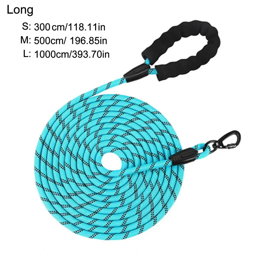 

Pet Leash for Medium And Large Dogs with Reflective Strips Extra Long Nylon Webbing for Safe Night Walks And Outdoor Training