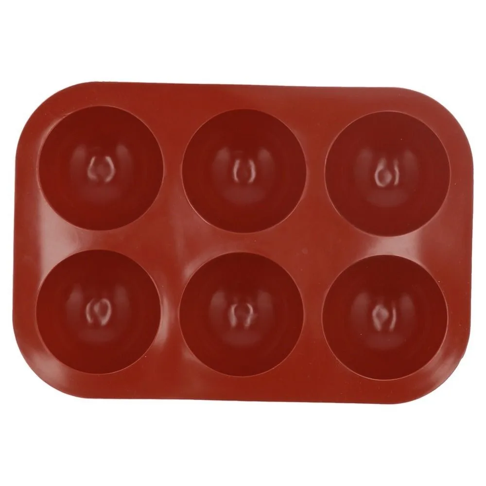 E9 6 Cavity Hemisphere Silicone Mold Thickened Dome Chocolate Jelly Mold Baking Silicone Round Dome Shape Muffin Cake Mold Tools