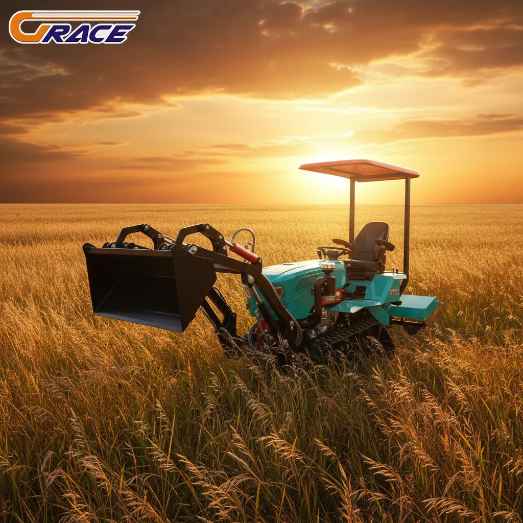 

Customize Portable Crawler Farm Tractor Lightweight Agricultural Tractor For Home Garden Use