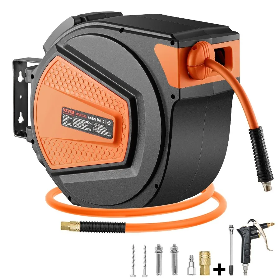 

Retractable Air Hose Reel 3 8 IN x 65 FT Hybrid Enclosed Air Hose 300 PSI