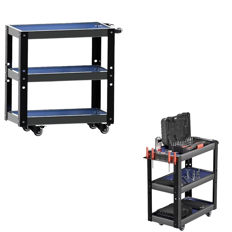 Mechanical Workshop ToolsCart Tool Trolley With Brake Wheels Toolbox Cabinet Organizer Holder Garage Workbench Racks