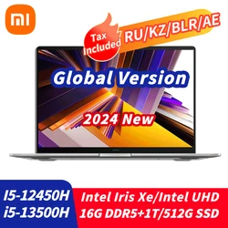 Xiaomi-ordenador portátil Redmi Book 16, Notebook con Intel Core I5-13500H/I5-12450H, Intel Iris Xe/UHD, 16GB, DDR5 + 2024G/1TB SSD, 16 pulgadas, 512