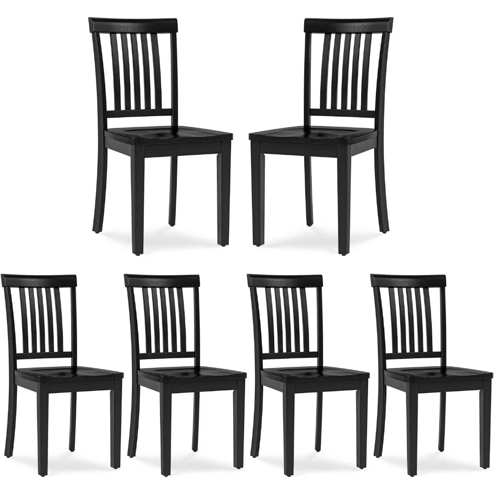 

Wooden Dining Room Chairs Set Of 6, Spindle High Back Windsor Kitchen Side Chair, Farmhouse Dining Chairs For Kitchen, Dining R