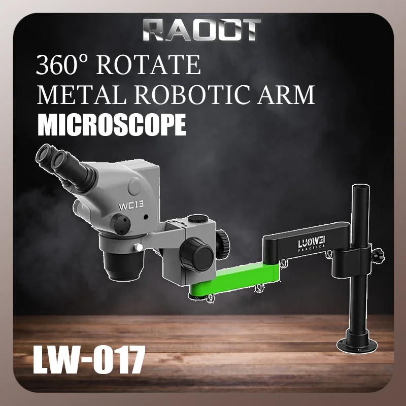 

Luowei LW-017 Microscope 360 Degree Rotating Stand Lifting and Folding Microscope Metal Robotic Arm Stable Load-bearing