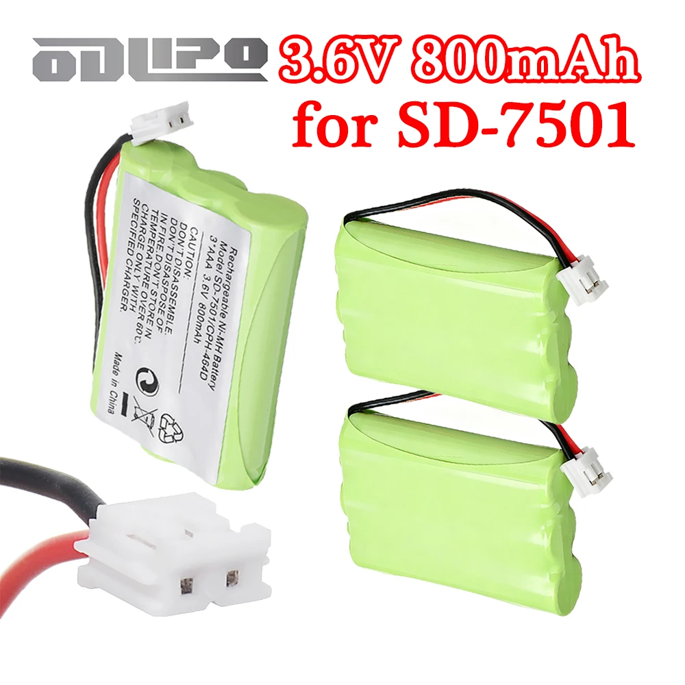 3*AAA NiMH 800mAh 3.6V Cordless Home Phone Battery for Motorola SD-7501 V-Tech 89-1323-00-00 AT and T Lucent 27910 CPH-464D