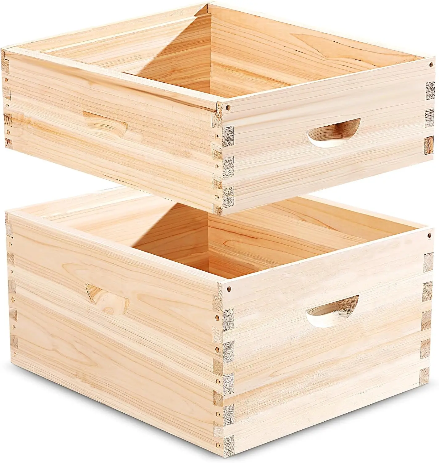 

Комплект из 2 ульев (10 рамок) для начинающих: средний улей Super Beehive Box и глубокий улей с деревянными рамками для выращивания пчелиных маток.