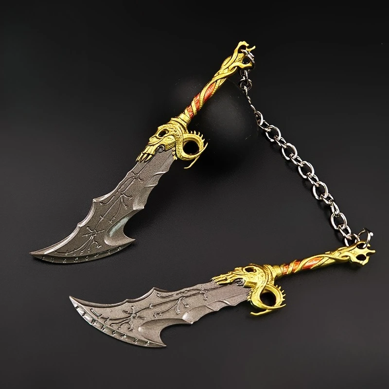13 CM God of Wars 5  Game Peripherals Blades of Chaos Metal Craft Weapon Model Collectible Ornamnets Creative Birthday Gifts Toy