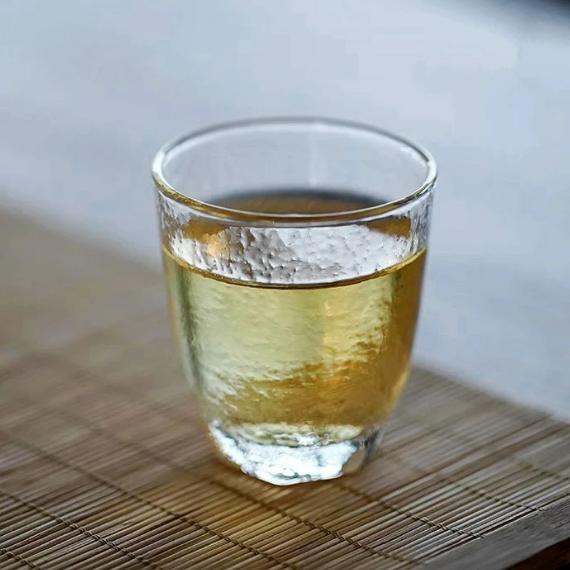

Japanese Style Transparent Small Glass Kung Fu Tea Cup Small Capacity Heat Resistant Household Tea Set Teacup Accessories New