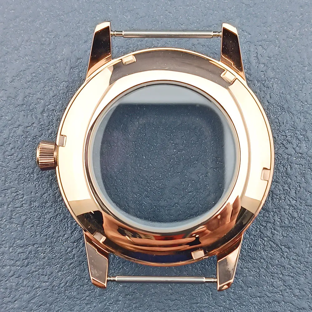 40mm 316L stainless steel acrylic glass Presage rose gold watch suitable for NH35 NH36 automatic mechanical movement view 4
