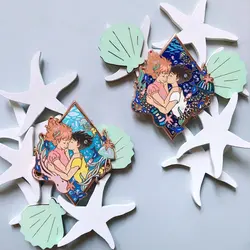 Ocean boys and girls hard enamel pin