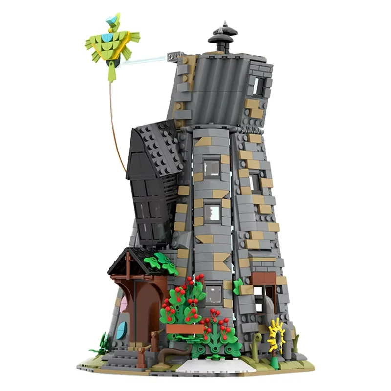 

MOC building tower house medieval magic castle witch villa tree house church building block model toy children's gift