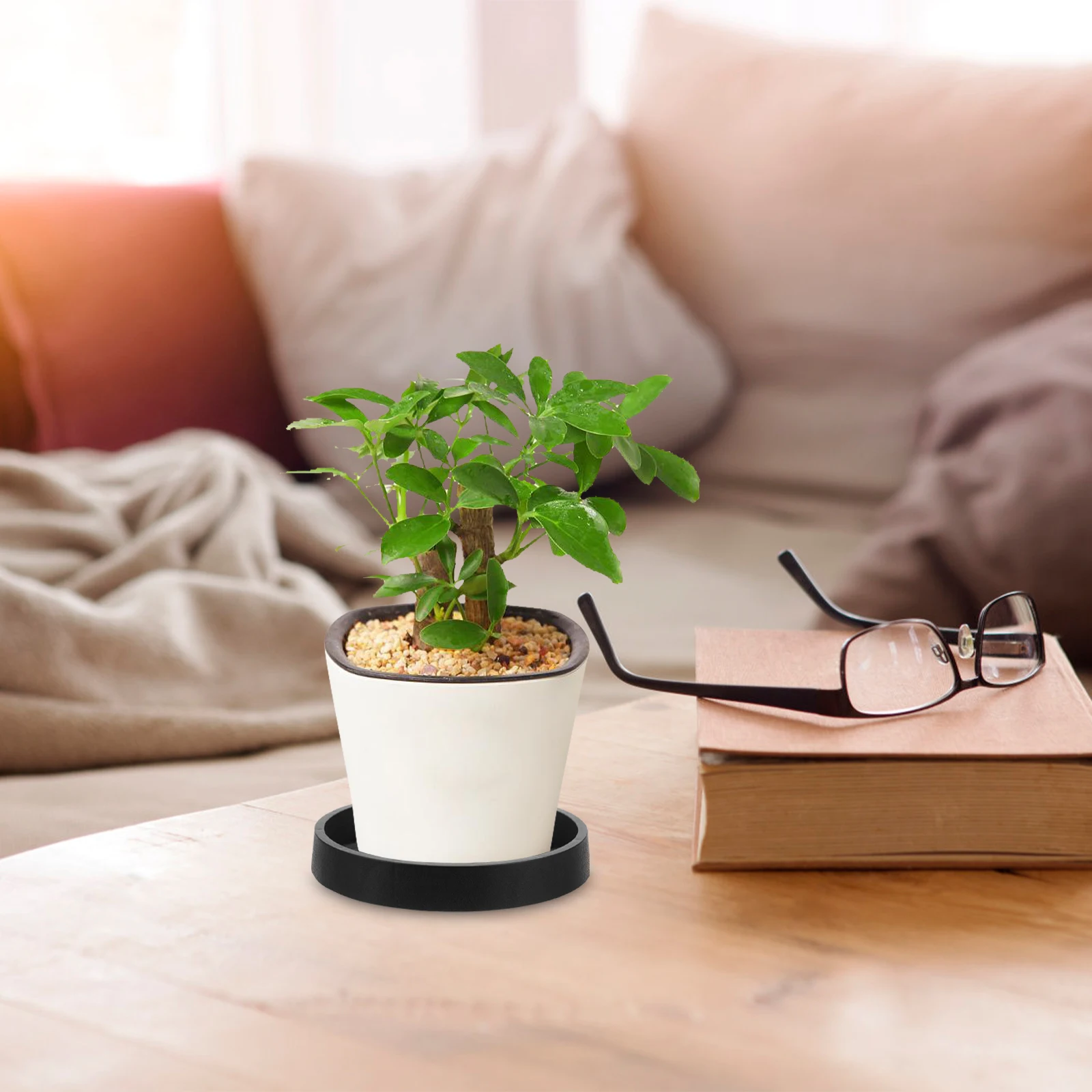 

5pcs Flower Pot Saucer Plant Trays Round Drip Tray Garden Accessories Plastic Pot Base Drain Trays for Plants Home Decor