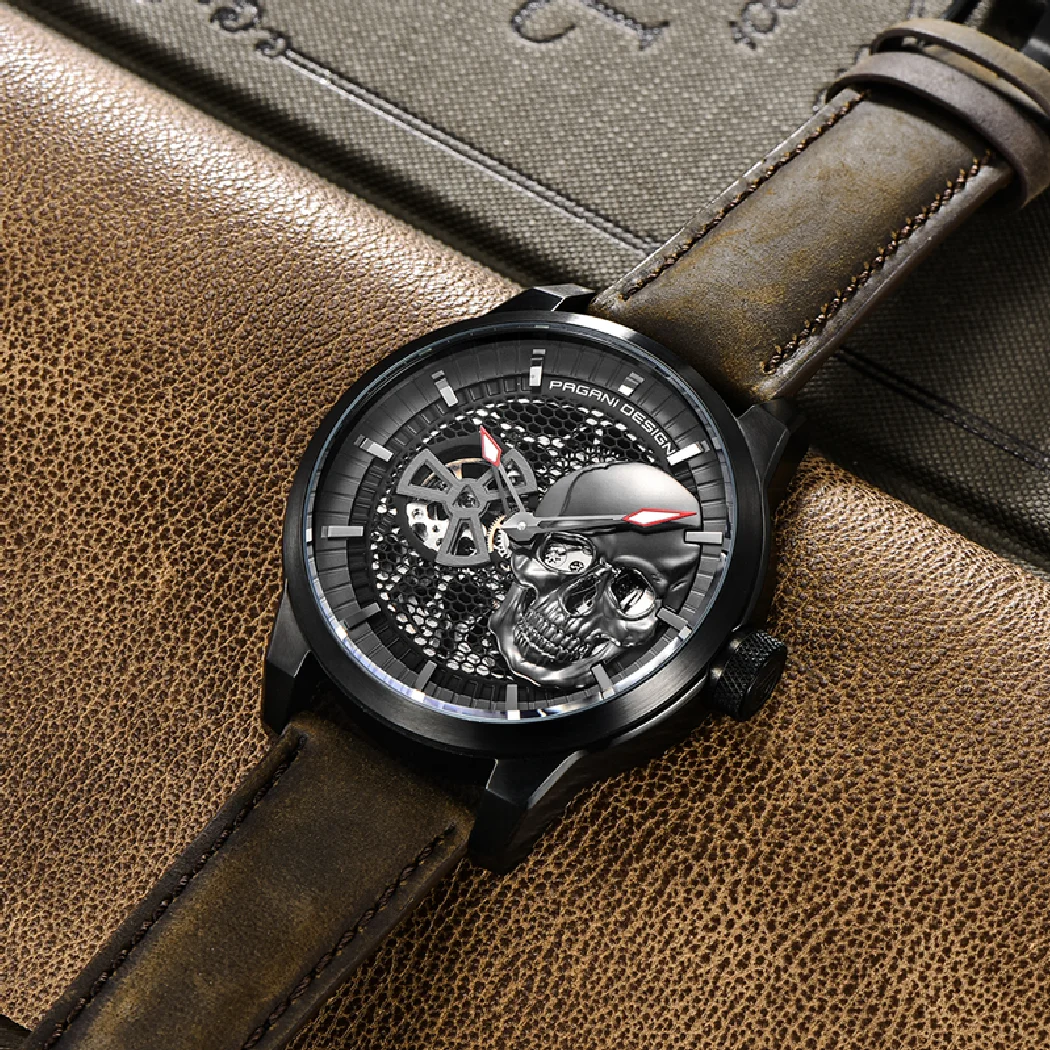 جديد PAGANI تصميم الرجال الساعات الميكانيكية الهيكل العظمي توربيون ساعة للرجال العلامة التجارية الفاخرة ساعة معصم مقاوم للماء ساعة رجل