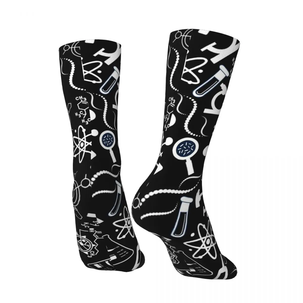 All Seasons Biochemistry Science Lab Molecular Science Socks Harajuku Crew Socks Casual Stockings for Men Women Valentine's Day