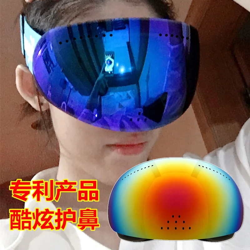 2023New Ski Goggles Large Spherical Full Face Nose Block Snow Goggles KOCA Myopia GlassesHX19Double-Layer Anti-Fog Adult