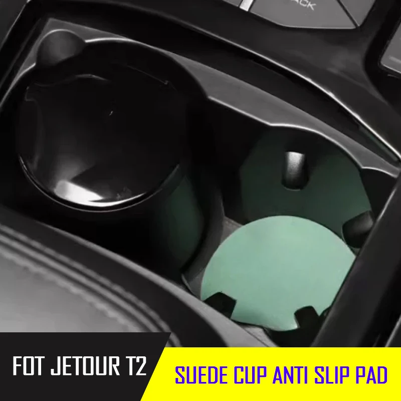 

Car Suede Cup Mat Anti Slip Water Cup Mat Fit for JETOUR Traveler T2 2023-2025 Auto Interior Water Cup Cushion Decorative Parts
