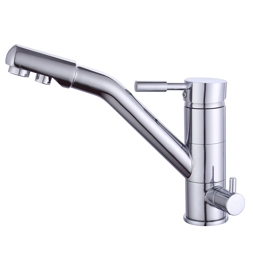 3 in 1 Kitchen Water Filter Faucet Three-Way Faucet Osmosis System Tap Rotatable 3 Way Water Filter Kitchen