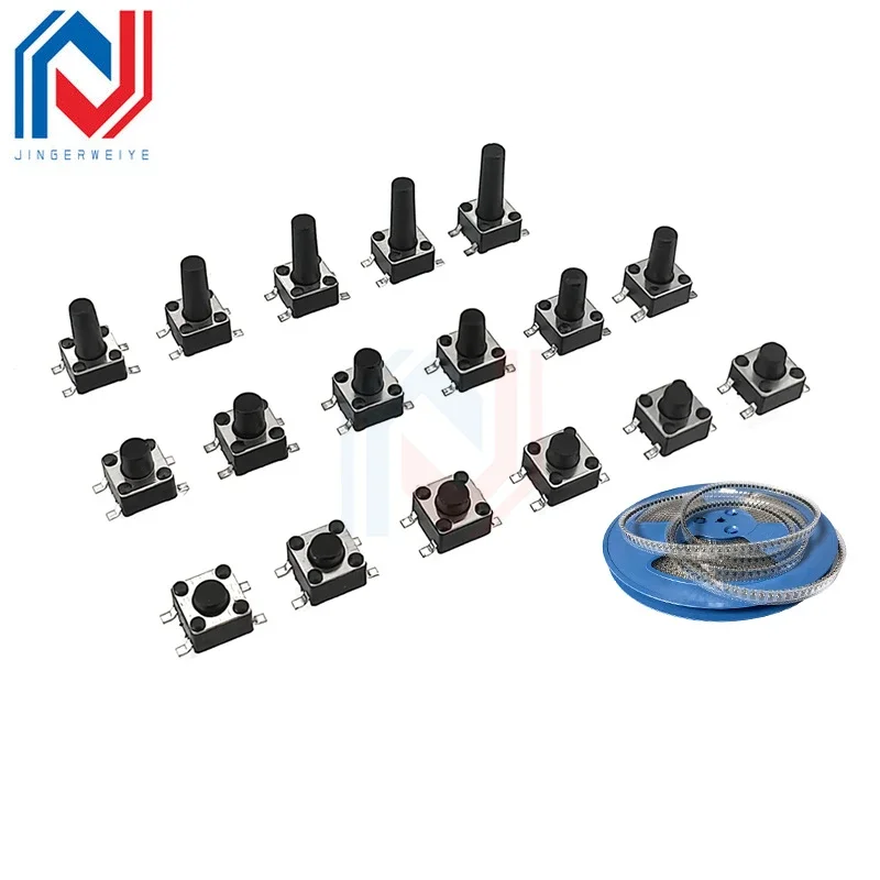 50Pcs/lot TS-C015 Touch Switch Patch 4.5*4.5*3.5 mm-10mm Vertical Four-Leg High Temperature Resistant Micro-Motion Button