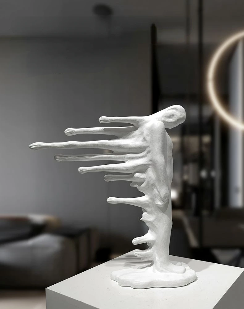 樹脂の彫刻,抽象的な人間の装飾,水滴,ベル,シルバーの置物,家の付属品