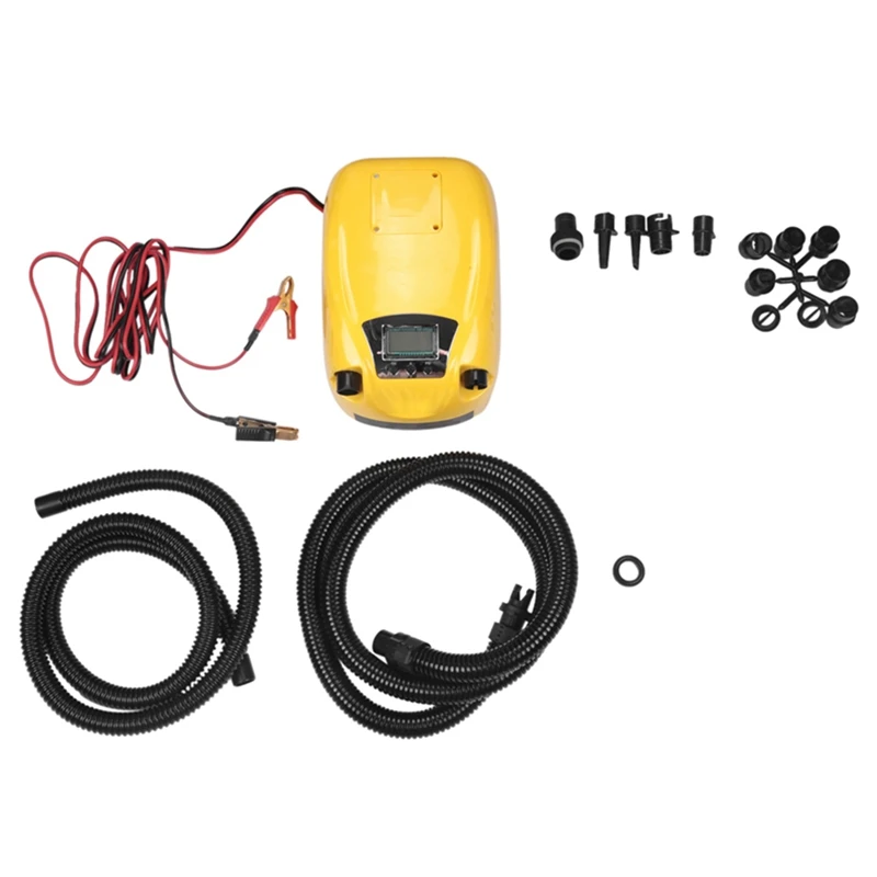 12V High Pressure Air Pump Electric Air Pump Air Pump For Inflatable Fishing Boat GP80D LCD Display Portable Intelligent Mode image 4