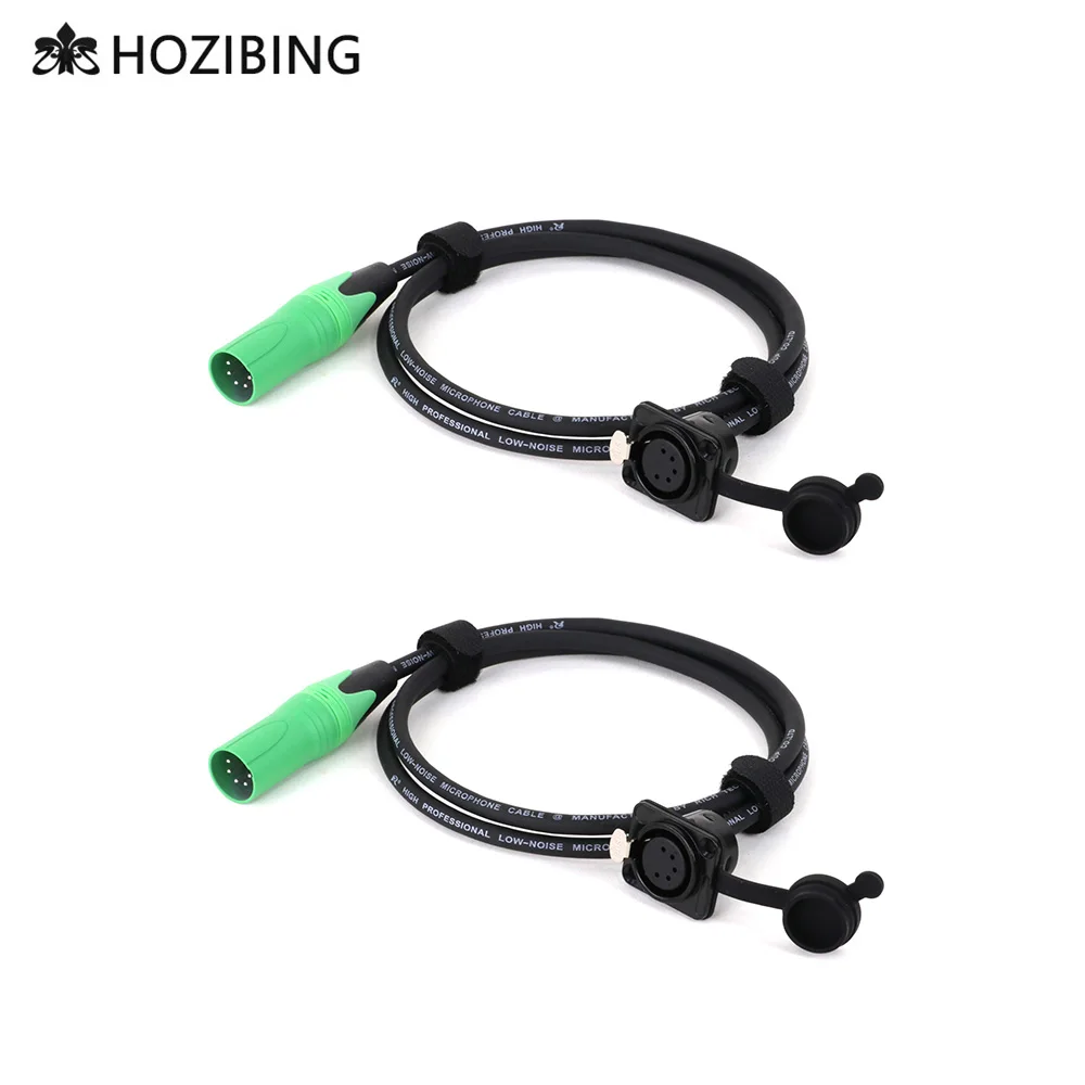 

5Pin XLR Male Plug to XLR Female Panel Mount Socket Audio Extension Cable for Amplifier Mixing Console Connection Cable